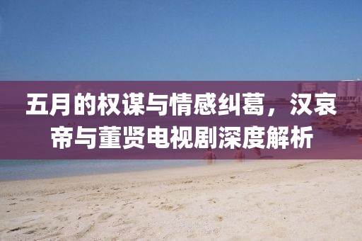 五月的权谋与情感纠葛，汉哀帝与董贤电视剧深度解析