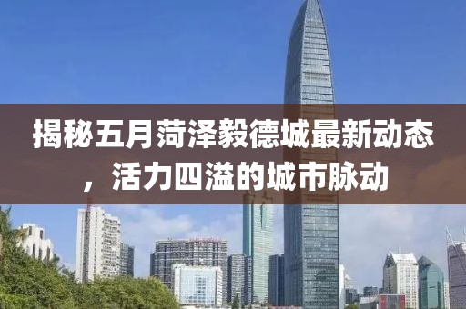 揭秘五月菏泽毅德城最新动态，活力四溢的城市脉动