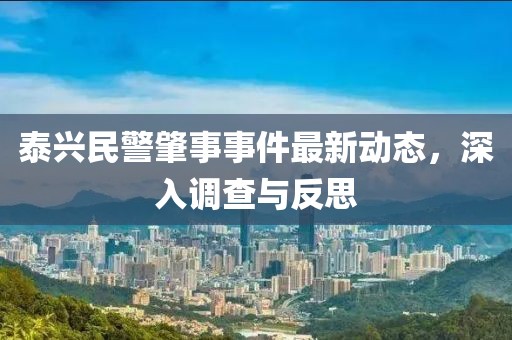 泰兴民警肇事事件最新动态，深入调查与反思