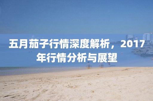五月茄子行情深度解析，2017年行情分析与展望