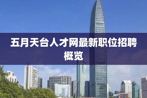 五月天台人才网最新职位招聘概览