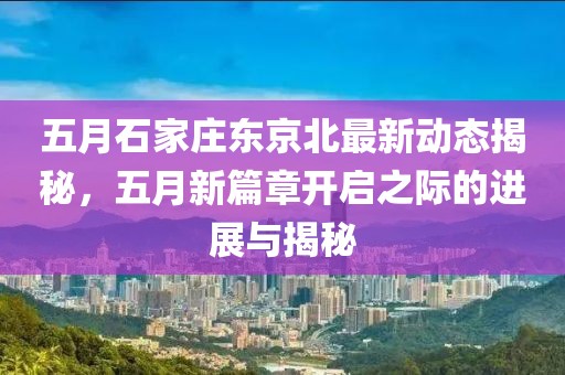 五月石家庄东京北最新动态揭秘，五月新篇章开启之际的进展与揭秘