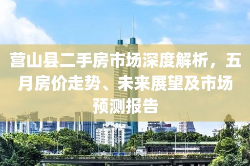 营山县二手房市场深度解析，五月房价走势、未来展望及市场预测报告
