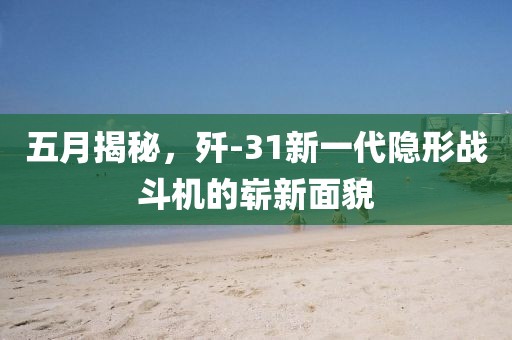 五月揭秘，歼-31新一代隐形战斗机的崭新面貌