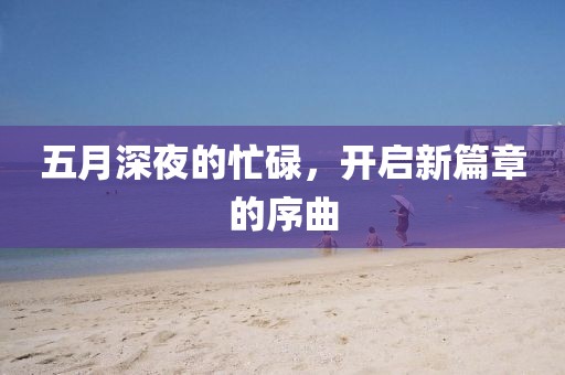 五月深夜的忙碌，开启新篇章的序曲