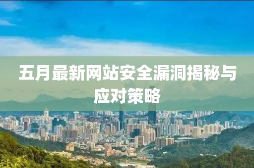 五月最新网站安全漏洞揭秘与应对策略