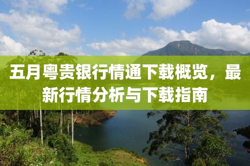 五月粤贵银行情通下载概览，最新行情分析与下载指南